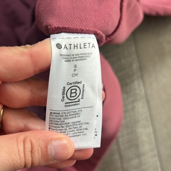 Athleta Size Small Color Block Crewneck Long-Sleeve Top - Picture 5 of 6